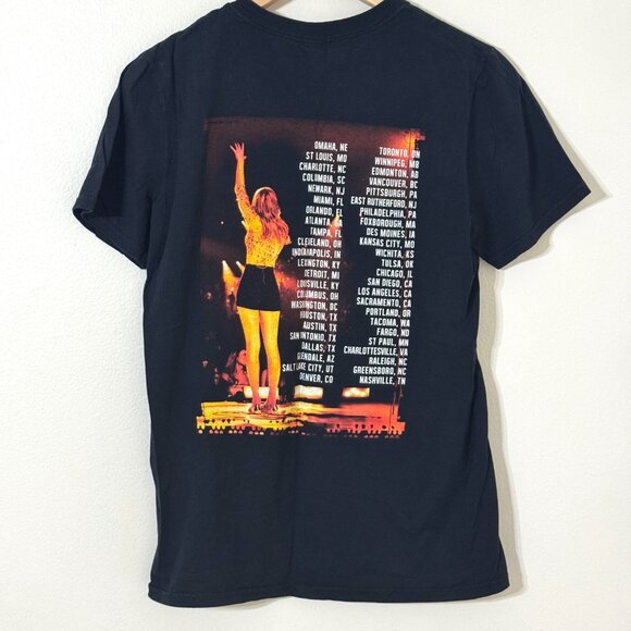 Taylor Swift Red Tour 2013 Black Concert T-Shirt w/ Tour Dates Gildan Guitar - Picture 4 of 8